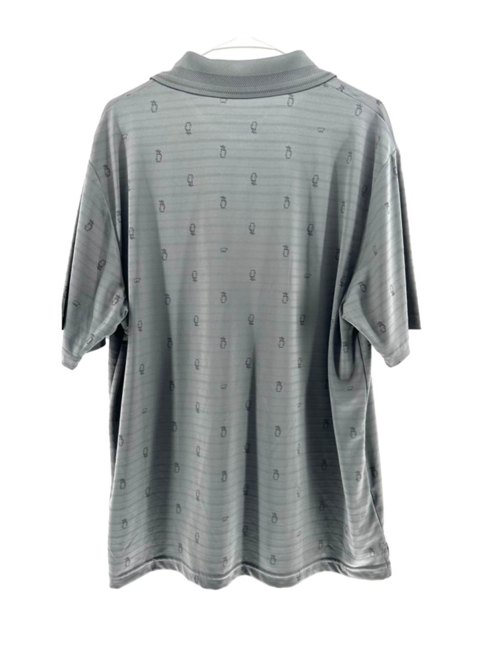 Men's L NICKLAUS Gray GOLF BAG PRINT Polo SS Shirt DRI-FIT Eco Choice Recycled - Picture 9 of 10